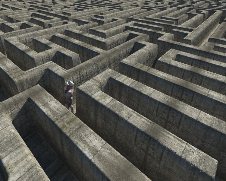 Mensch im Labyrinth